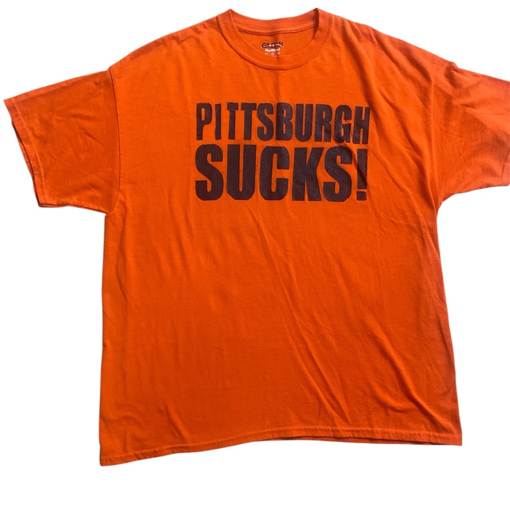 Pittsburgh Sucks Vintage Cleveland Ohio Browns T-Shirt Preowned Mens XL Funny